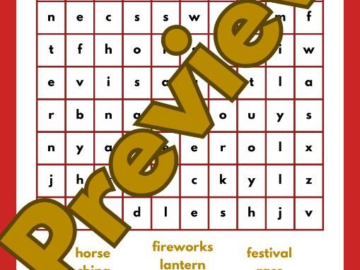 Chinese New Year 2026 - Wordsearch