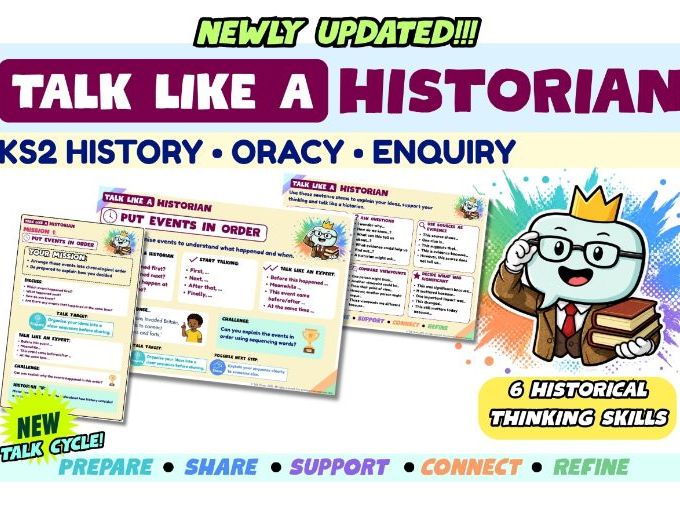 KS2 History Oracy Pack | Historical Enquiry, Evidence & Discussion | Talk Like a Historian