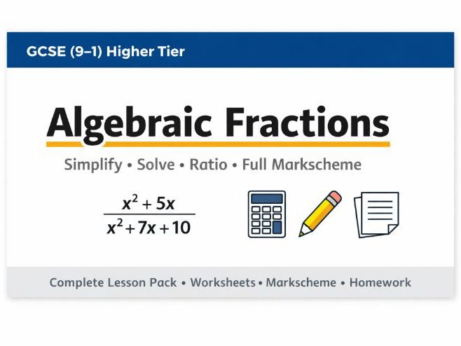 GCSE Algebraic Fractions 2 Lesson Pack HT
