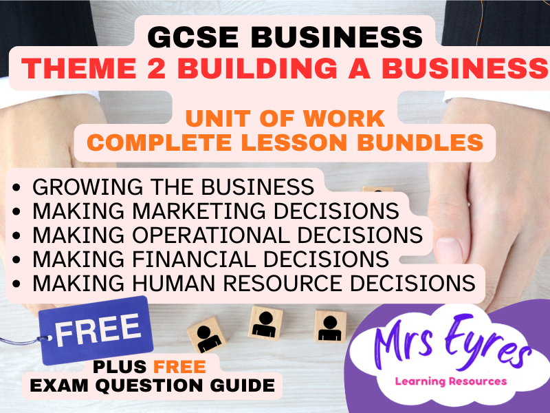 GCSE Business Theme 2 Complete Lessons (Edexcel) plus FREE Exam Question Guide