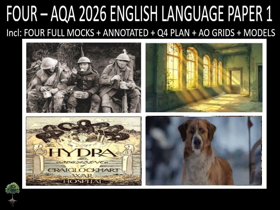 FOUR - AQA PAPER 1 | 2026 FULL MOCKS | ANNOTATED | Q4 PLAN | AO GRIDS | MODELS