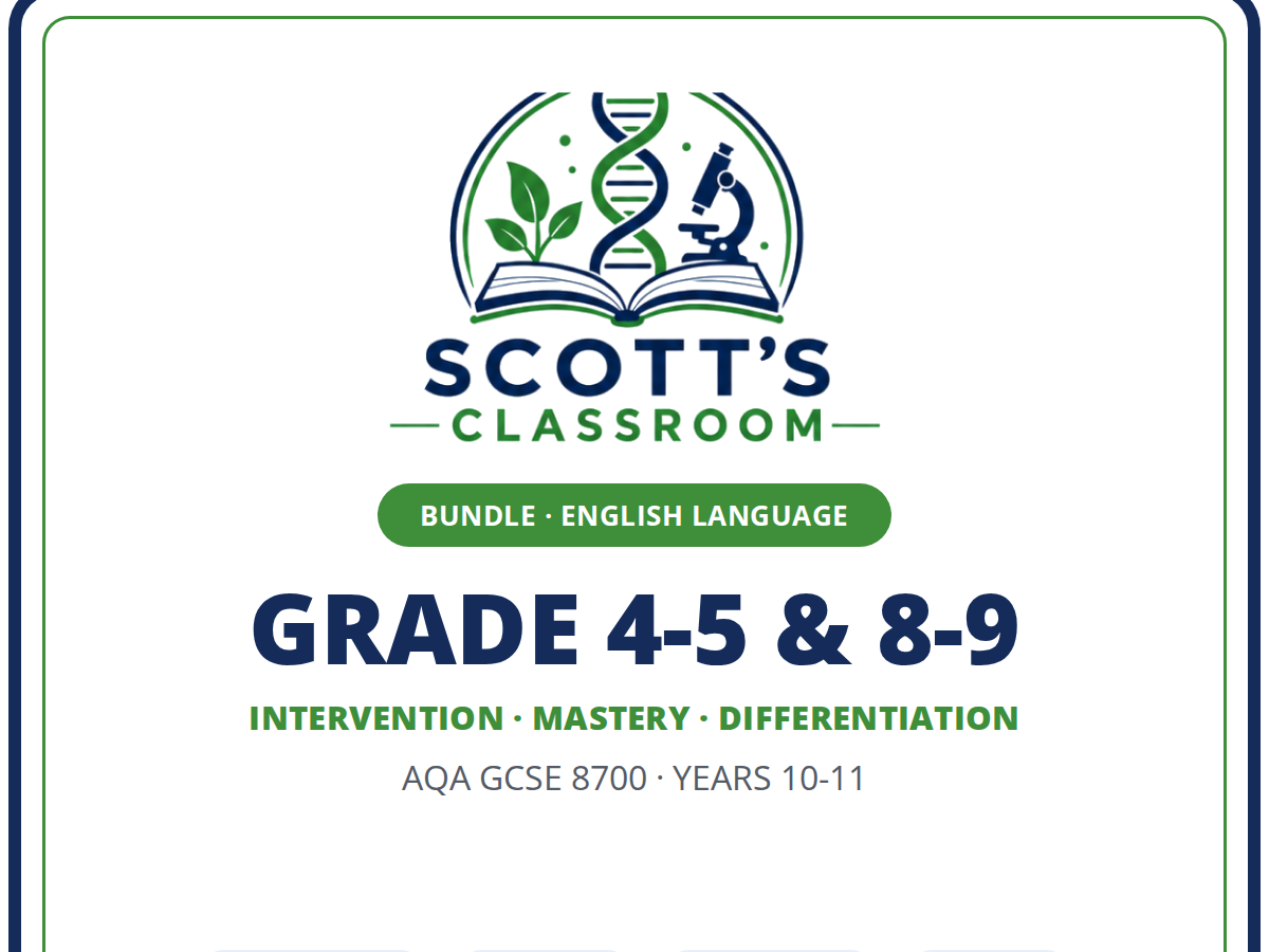 AQA English Language Grade 4-5 & 8-9 Bundle