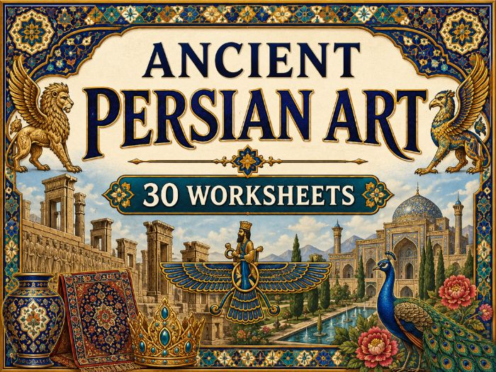 Ancient Persian Art Worksheets | 30 Art & Design Activities | KS2 KS3 KS4 Cover Lessons | Cultural A