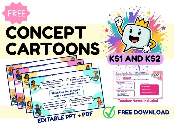 FREE Oracy Concept Cartoons Sample | KS1 & KS2 Discussion Slides