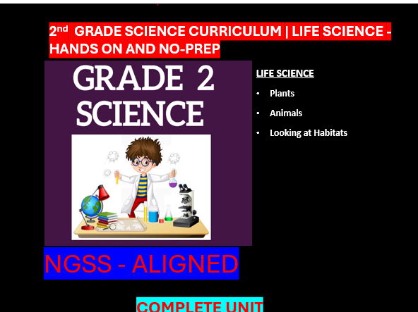 Grade 2 Science Curriculum Life Science | Hands-on and No-prep-NGSS