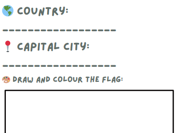 Passport to the World - Geography & Writing Activity