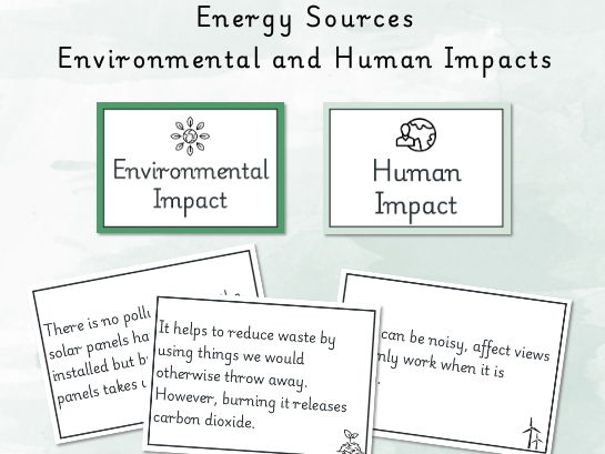 Energy Sources - Environmental and Human Impacts