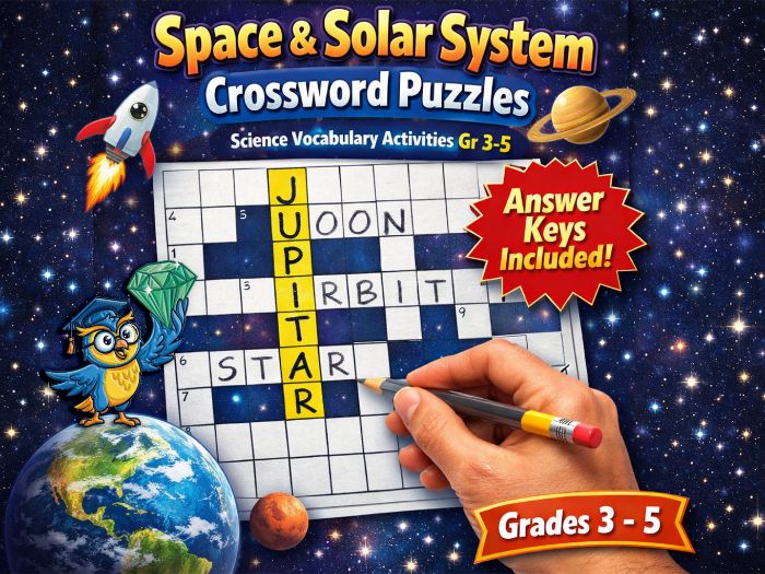 Space Vocabulary Crosswords