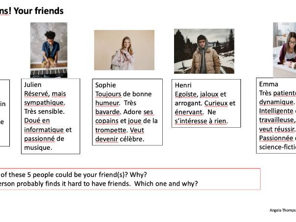 French GCSE: Relationships PPT - All exam boards