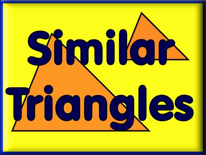 Similar Triangles - 3 Worksheets with Answers