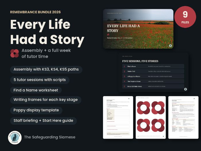 Remembrance Bundle 2026: Every Life Had a Story (Assembly + Tutor Time Week)
