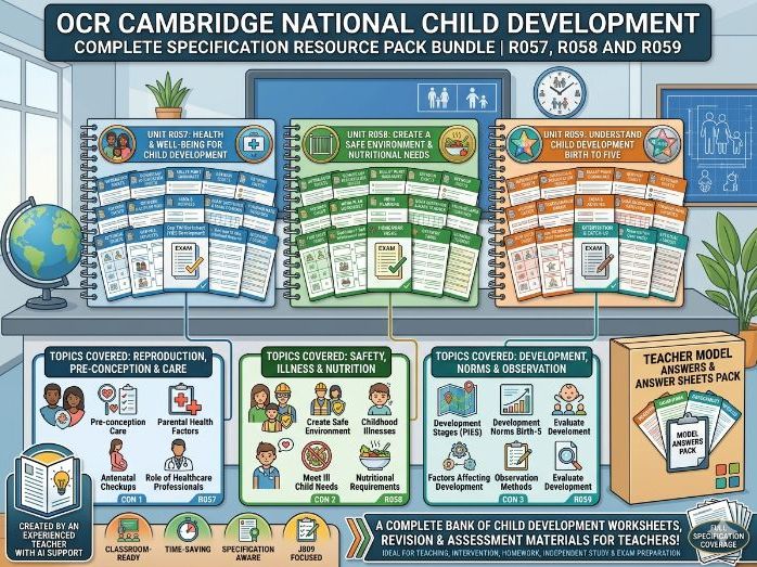 OCR Cambridge National Child Development Complete Specification Resource Pack Bundle | Whole Spec