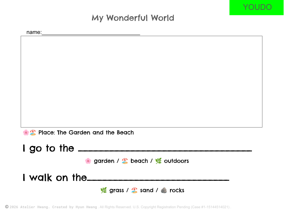 Grade 1 Descriptive Writing: My Wonderful World (5 Senses Module 2)