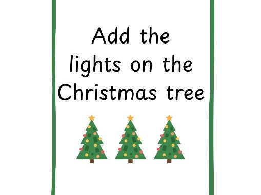 Christmas tree - add the lights
