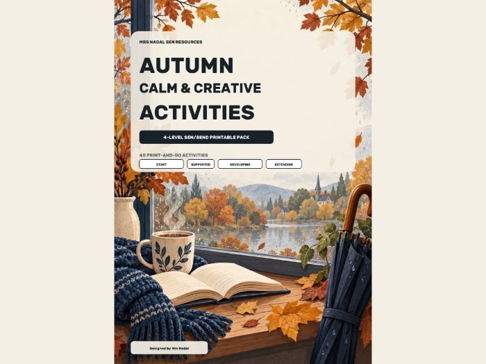 Autumn SEND Activities | 40 Sheets, 4 Levels