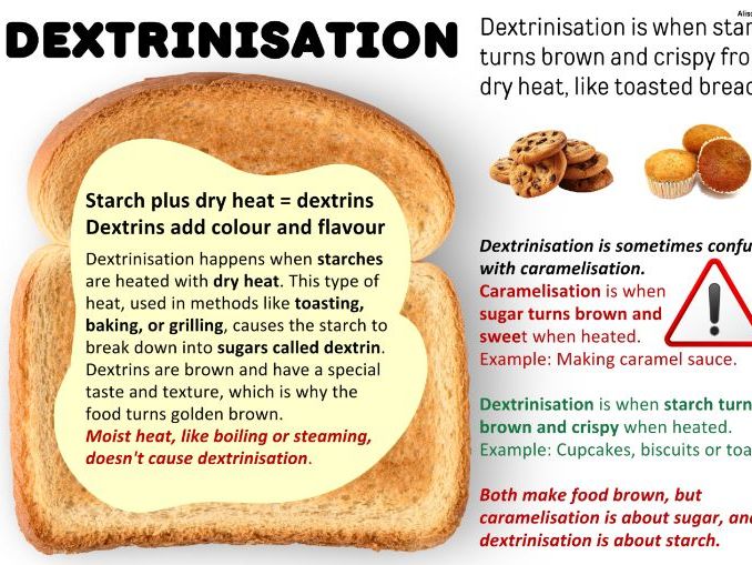 FREE Food Science Revision Cards – Gelatinisation & Dextrinisation