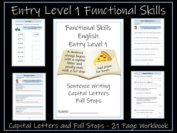 English Functional Skills Entry Level 1 Writing Workbook