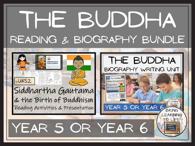 The Buddha Comprehension & Biography Writing Bundle | UKS2