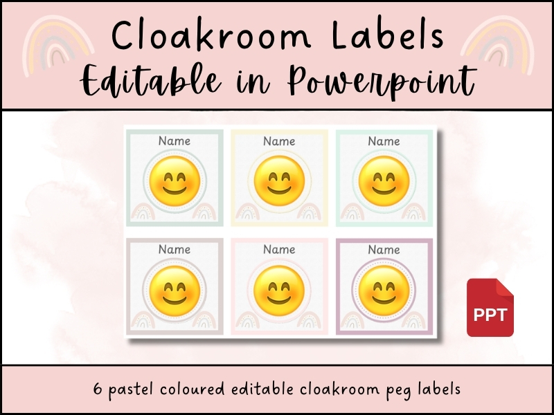 Editable Cloakroom Peg Labels | EYFS KS1