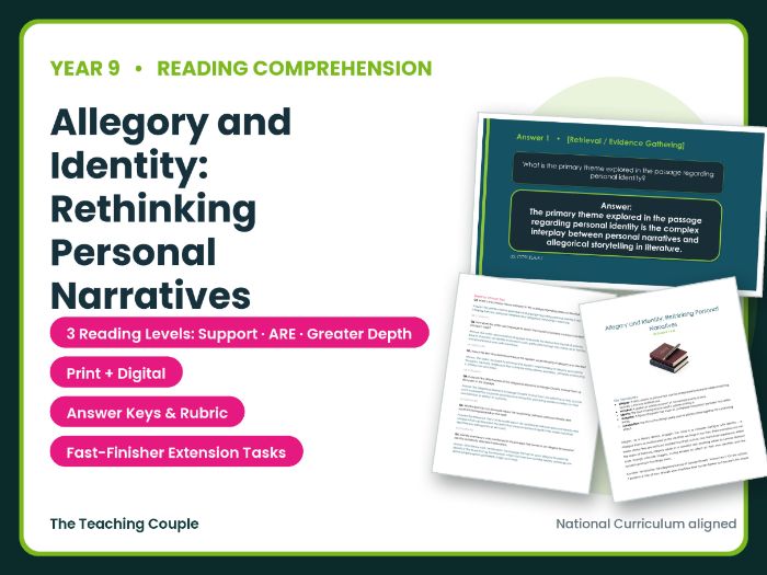 Allegory and Identity Reading Comprehension | Year 9 (KS3)
