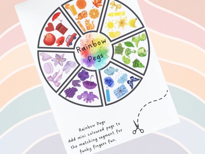 Fine Motor - Rainbow Pegs