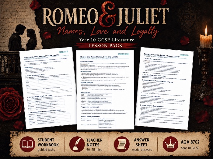 Romeo and Juliet: Names, Love and Loyalty | Year 10 GCSE Literature Lesson