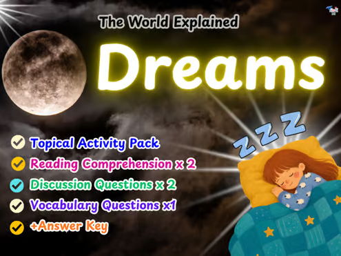 Dreams Explained: REM, Emotions, Memory, Dream Meanings + Reading Comprehension Activities KS2, KS3