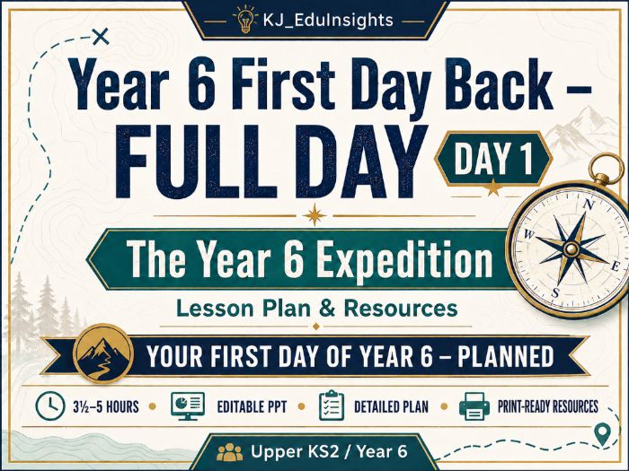 Year 6 First Day Back – FULL DAY | DAY 1 - The Year 6 Expedition | Lesson Plan & Resources