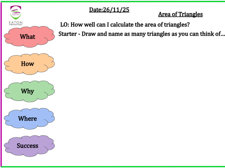 Area of Triangles (KS3)