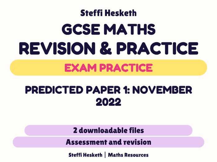 Predicted Paper 1 - GCSE Maths Nov 2022 (advanced info)