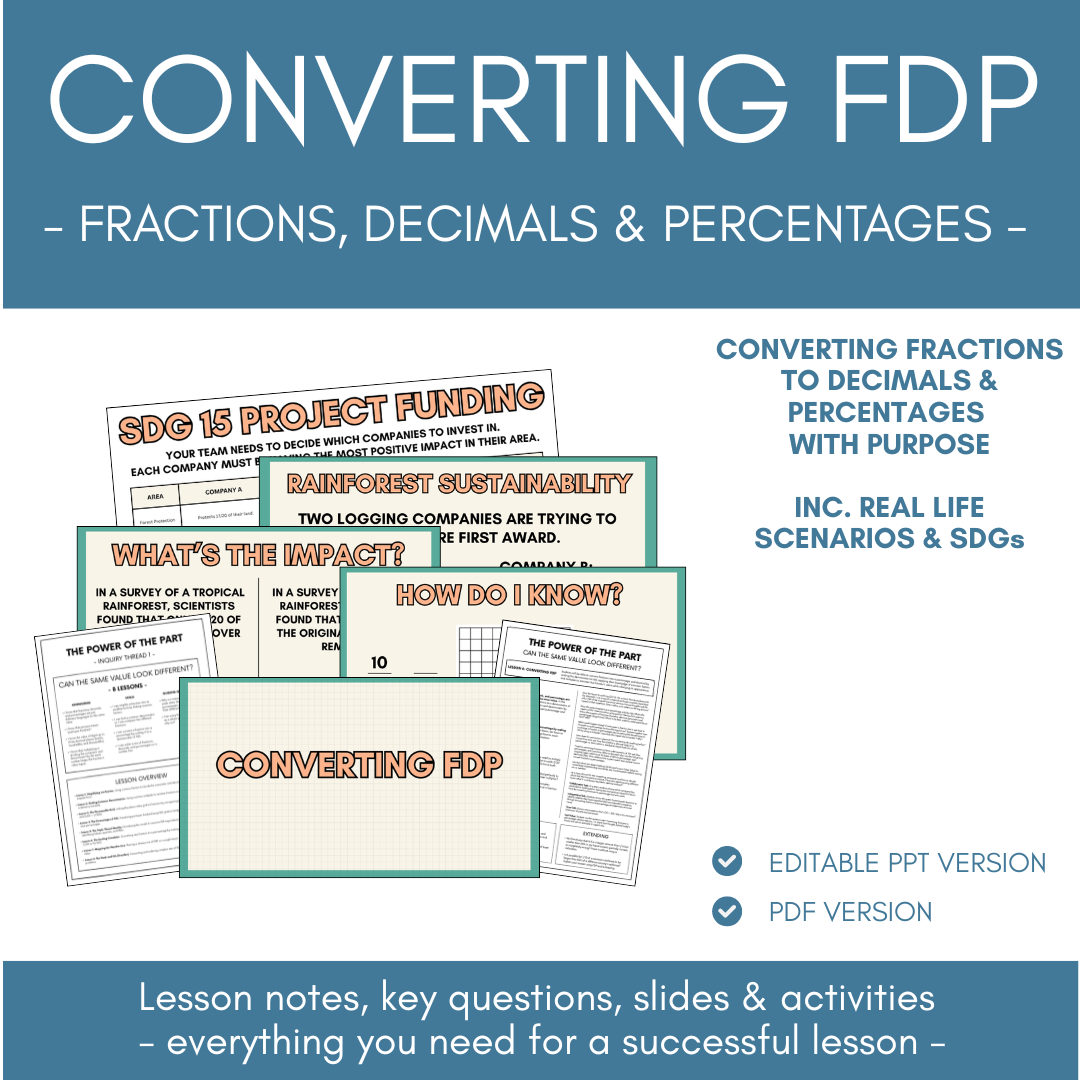 Converting Fractions, Decimals & Percentages | Lesson Notes, Slides ...