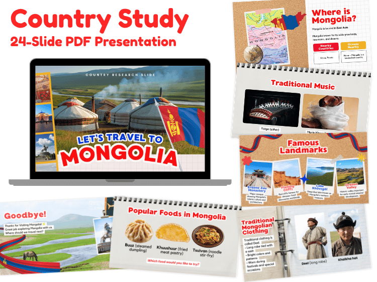 Mongolia Country Study | 24-Slide Geography & Culture Presentation