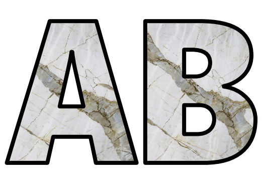 Marble Texture Rock Stone Lettering Set Display Title Letters Numbers ...