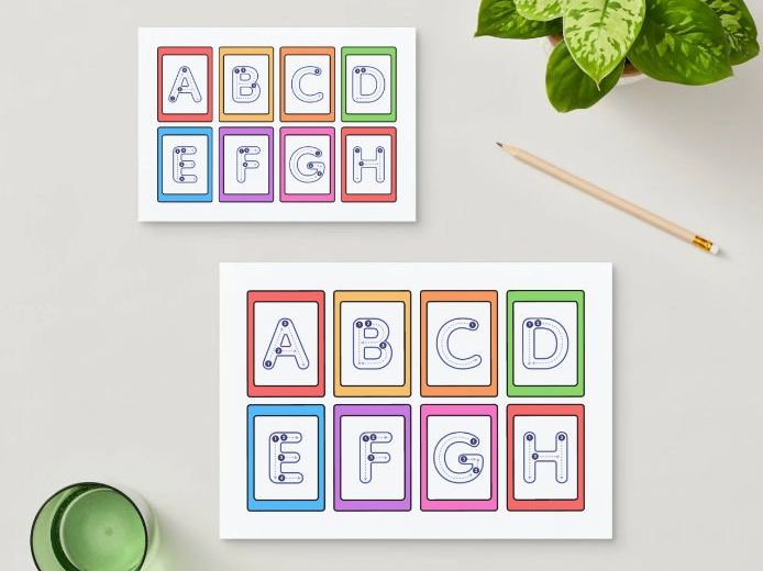 Alphabet Tracing Flashcards