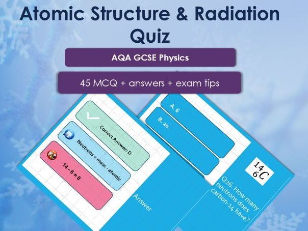 AQA GCSE Physics Atomic Structure & Radiation Quiz | 45 MCQs + Answers + Exam Tips