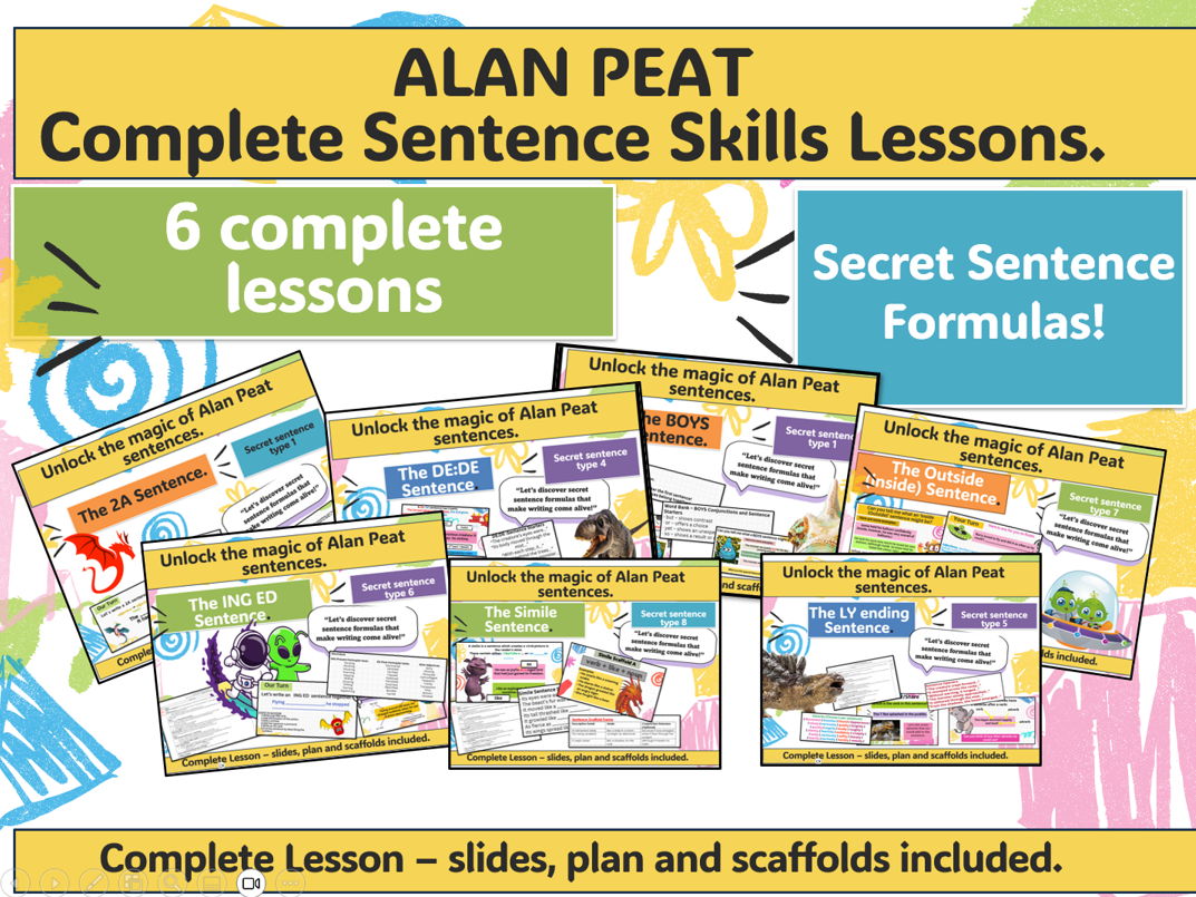 ALAN PEAT SENTENCES BUNDLE     BUNDLE 1  FULLY UPDATED 2025