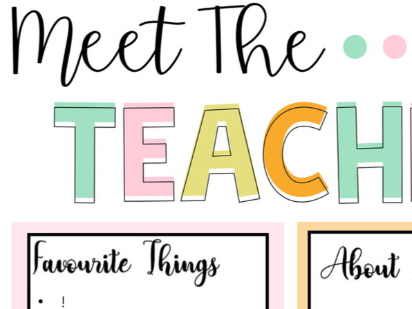 Meet the Teacher Template