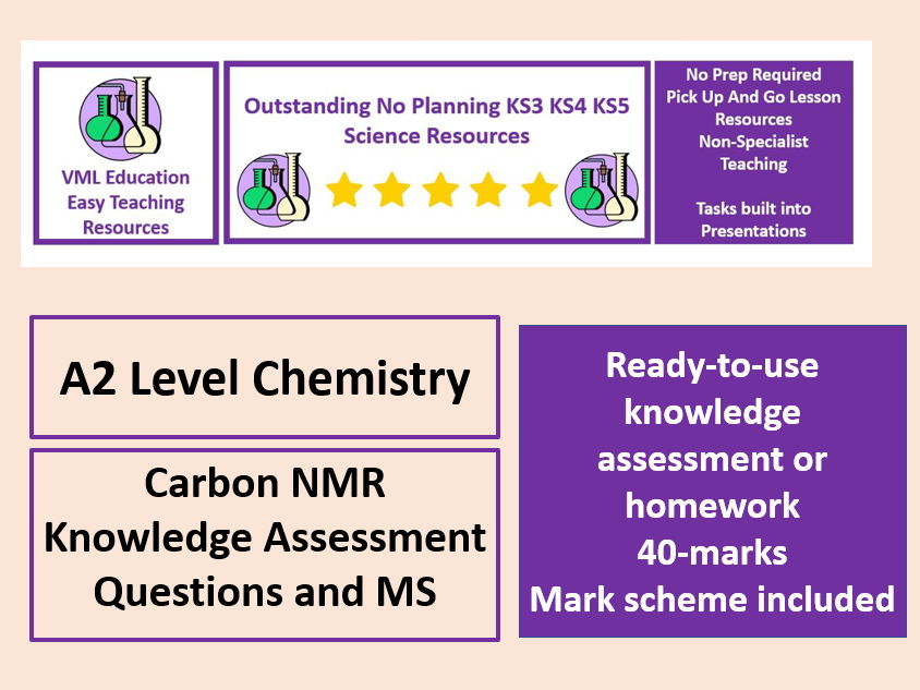 A2 Chemistry Carbon NMR Questions With Mark Scheme