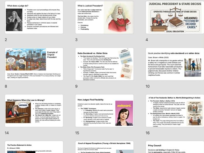 A-Level Law: PowerPoint Judicial Precedent (WJEC/Eduqas/OCR/AQA)