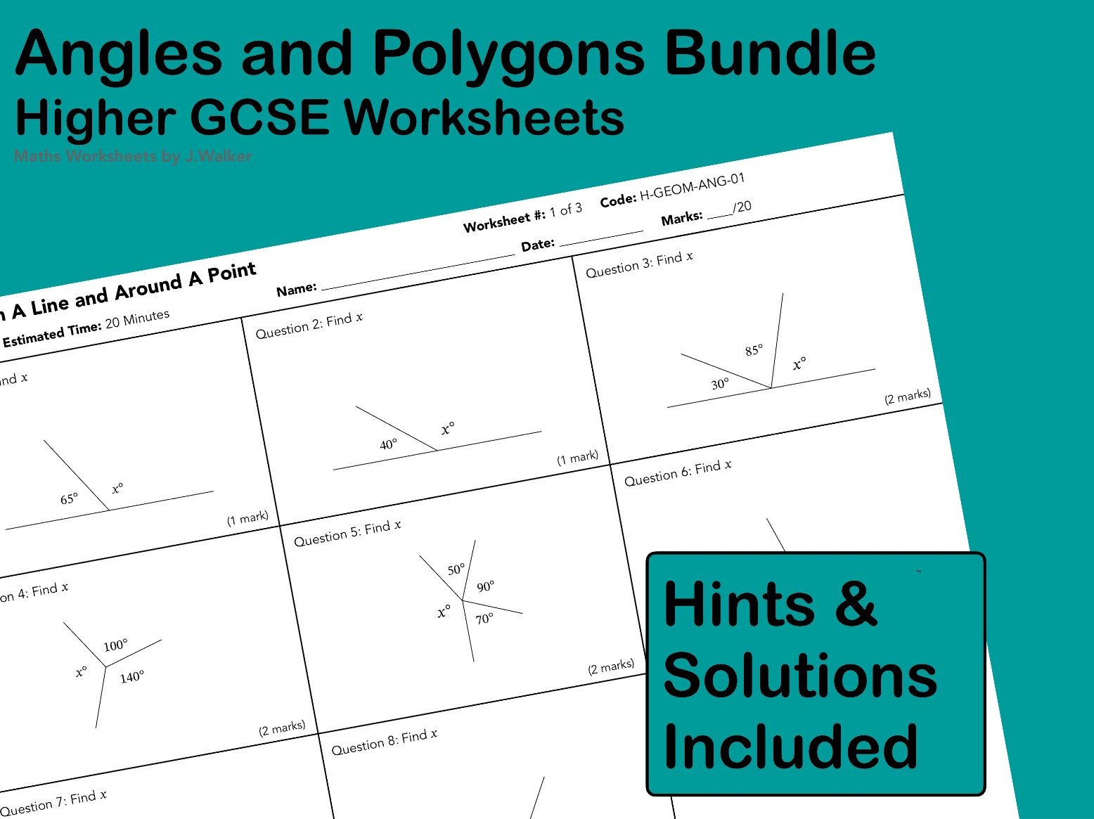 GCSE Maths: Angles and Polygons Bundle - Higher Tier