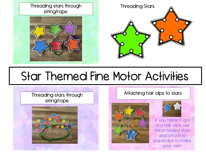 Star Themed Fine Motor Tasks