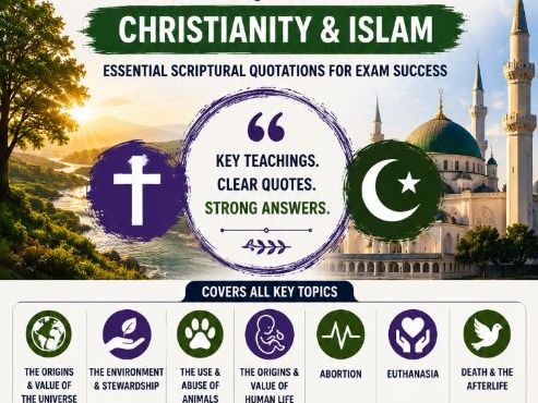 GCSE Religious Studies – Religion & Life Key Quotes (Christianity & Islam) | AQA 8062 Theme B