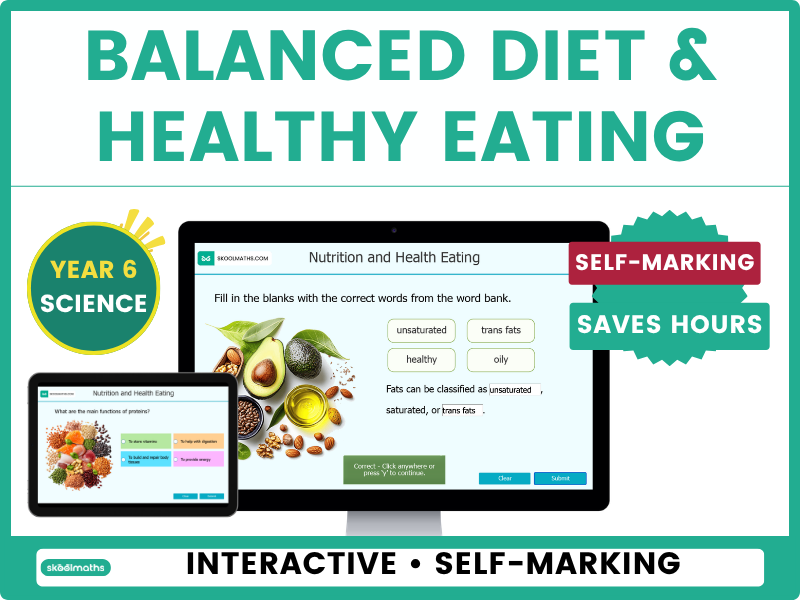 Year 6 Balanced Diet & Healthy Eating | Interactive Science Lesson