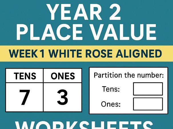 Place Value Worksheets – (Y2) Week 1 White Rose Aligned (Tens & Ones)