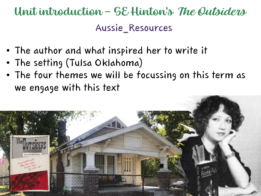 10 English – The Outsiders Novel Study – Unit Introduction