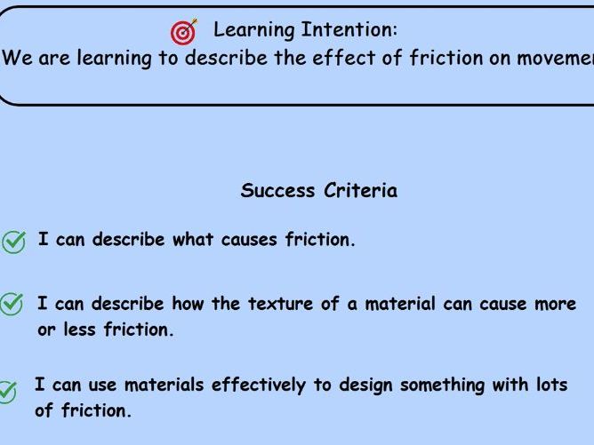 Forces Lesson 4 - Friction