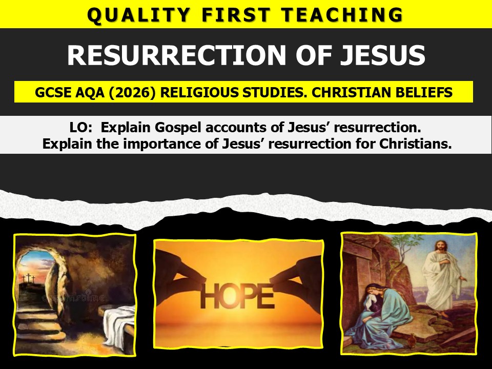 RESURRECTION OF JESUS. AQA. 2026