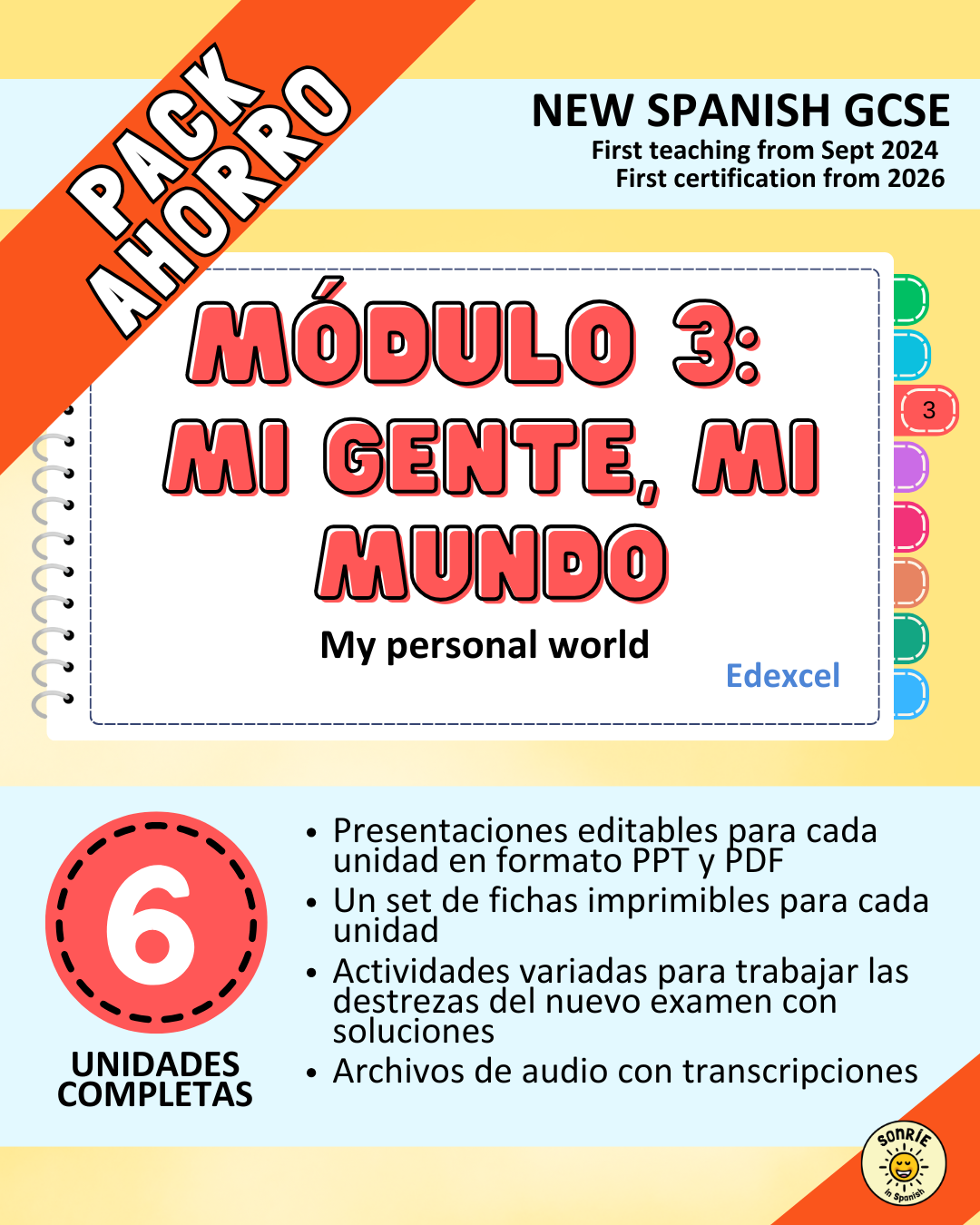 Mi gente, mi mundo - Pearson Edexcel New GCSE Ppts + answers & matching worksheets for all units