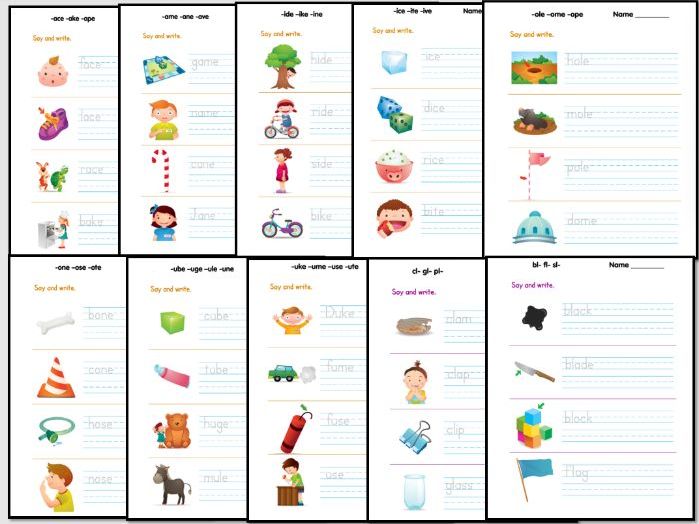 Short Vowels, Long Vowels, Blends, Digraphs, Vowel Teams 76 worksheets