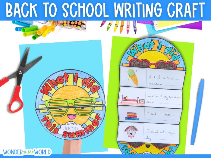 What I did this summer back to school writing craft
